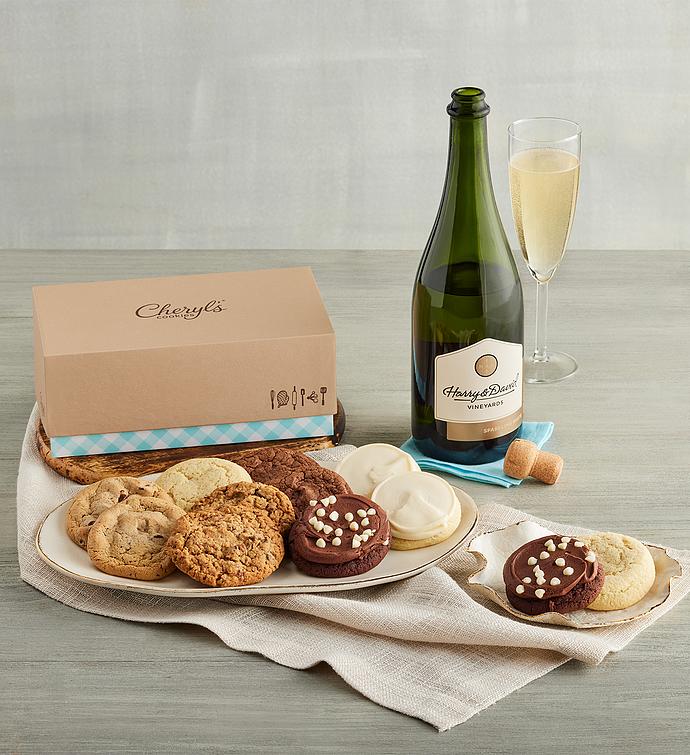 Sparkling White Wine and Cheryl's® Cookies